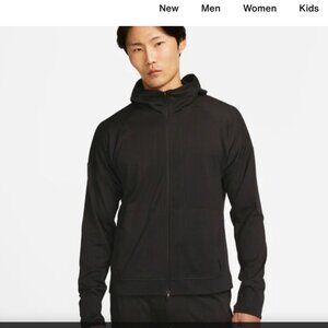 Nike Jacket Men's Yoga Dri-Fit Full-Zip Fleece Hoodie Black FB7778 010 NWT $85